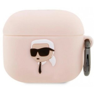 Karl Lagerfeld KLA3RUNIKP AirPods 3 cover pink/pink Silicone Karl Head 3D (universal)