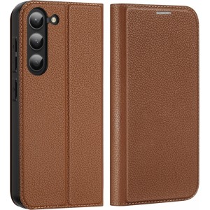 Dux Ducis Skin X2 case Samsung Galaxy S23+ flip case wallet stand brown (universal)