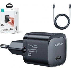 Joyroom Mini USB C Charger 20W PD with USB C Cable - Lightning Joyroom JR-TCF02 - black (universal)