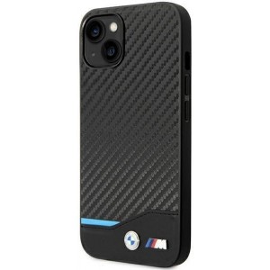 BMW Case BMW BMHCP14M22NBCK iPhone 14 Plus 6.7 "black / black Leather Carbon (universal)