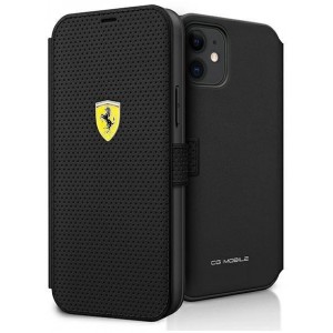 Ferrari FESPEFLBKP12SBK iPhone 12 mini 5.4" black/black book On Track Perforated (universal)