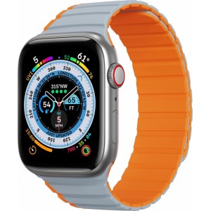 Dux Ducis Magnetic Apple Watch SE, 9, 8, 7, 6, 5, 4, 3, 2, 1 (41, 40, 38 mm) Dux Ducis Strap (LD Version) - gray-orange (universal)