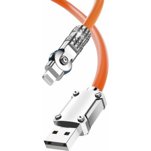 Dudao Angled cable USB-A - Lightning 30W 1m rotation 180° Dudao - orange (universal)