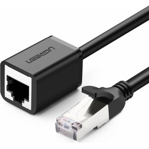 Ugreen Extension Network Cable Internet Ethernet Patchcord RJ45 F/UTP Cat. 6 1000Mbps 0.5m Black (NW112) (universal)