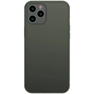 Baseus Frosted Glass Case Hard Cover with Flexible Frame iPhone 12 Pro Max Dark Green (WIAPIPH67N-WS06) (universal)