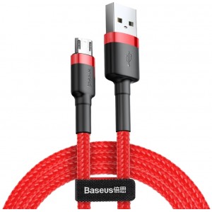 Baseus Cafule Cable durable nylon cable USB / micro USB 1.5A 2M red (CAMKLF-C09) (universal)