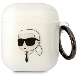 Karl Lagerfeld KLA2HNIKTCT AirPods 1/2 cover transparent Karl`s Head (universal)