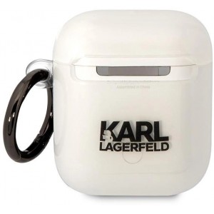 Karl Lagerfeld KLA2HNIKTCT AirPods 1/2 cover transparent Karl`s Head (universal)