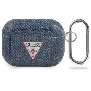 Guess GUACAPTPUJULDB AirPods Pro cover navy/dark blue Jeans Collection (universal)