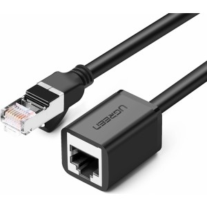Ugreen Extension Network Cable Internet Ethernet Patchcord RJ45 F/UTP Cat. 6 1000Mbps 0.5m Black (NW112) (universal)
