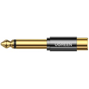 Ugreen 6.35mm jack adapter (male) to RCA (female) gold (AV169 80731) (universal)