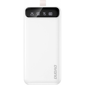 Dudao powerbank 30000 mAh 2x USB / USB-C with LED light white (K8s+ white) (universal)