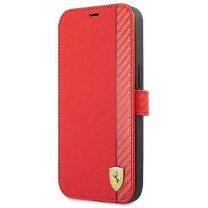 Ferrari FESAXFLBKP13SRE iPhone 13 mini 5.4" red/red book On Track Carbon Stripe (universal)