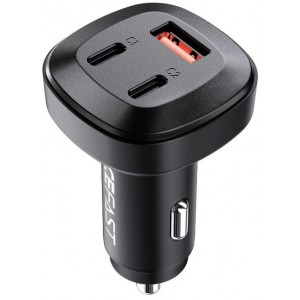 Acefast car charger 66W 2x USB Type C / USB, PPS, Power Delivery, Quick Charge 4.0, AFC, FCP, SCP black (B3 black) (universal)