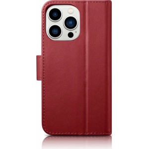 Icarer Wallet Case 2in1 iPhone 14 Pro Leather Flip Case Anti-RFID red (WMI14220726-RD) (universal)