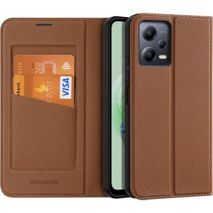 Dux Ducis Skin X2 Case for Xiaomi Redmi Note 12 5G / Poco X5 5G Cover Flip Wallet Stand Brown (universal)