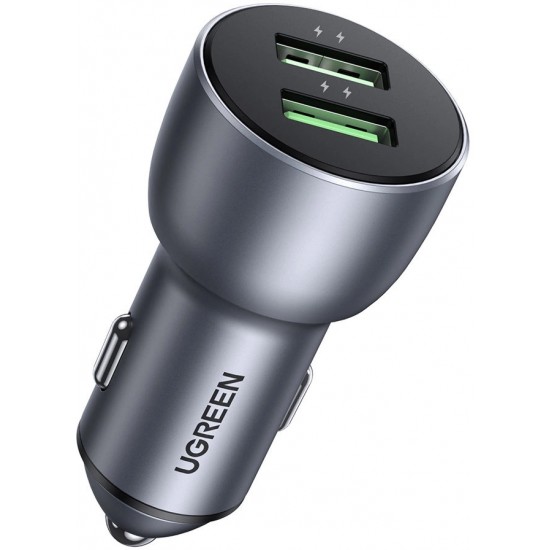 Ugreen fast car charger 2x USB 36W Quick Charge SCP FCP AFC gray (CD213 10144) (universal)