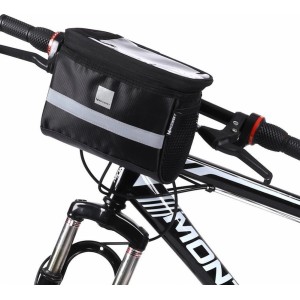 Wozinsky bike handlebar bag with phone case 2l black (WBB12BK) (universal)