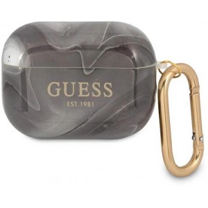 Guess GUAPUNMK AirPods Pro cover black/black Marble Collection (universal)