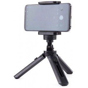 Hurtel Mini Tripod with phone holder mount selfie stick camera GoPro holder black (universal)