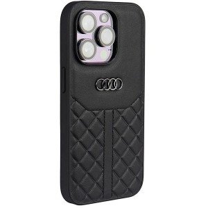 Audi Genuine Leather iPhone 14 Pro 6.1" black/black hardcase AU-TPUPPCIP14P-Q8/D1-BK (universal)