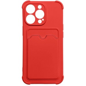 Hurtel Card Armor Case Pouch Cover for iPhone 12 Pro Card Wallet Silicone Air Bag Armor Red (universal)