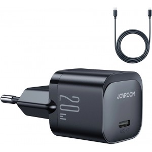 Joyroom Mini USB C Charger 20W PD with USB C Cable - Lightning Joyroom JR-TCF02 - black (universal)