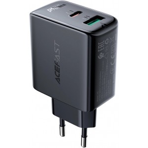 Acefast wall charger USB Type C / USB 32W, PPS, PD, QC 3.0, AFC, FCP black (A5 black) (universal)