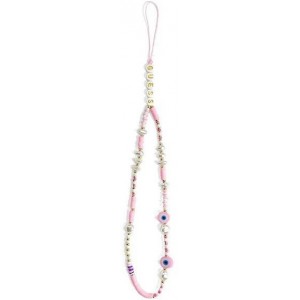 Guess pendant GUSTSHPP Phone Strap pink/pink Beads Shell (universal)