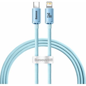 Baseus Crystal Shine Series USB Type C - Lightning cable fast charging Power Delivery 20W 1.2m blue (CAJY001303) (universal)