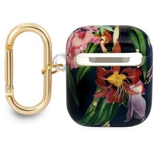 Guess GUA2HHFLB AirPods cover blue/blue Flower Strap Collection (universal)