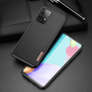 Dux Ducis Fino case covered with nylon material for Samsung Galaxy A72 4G black (universal)