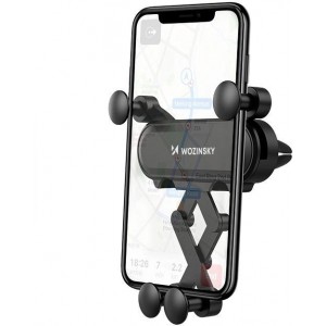 Wozinsky car phone holder gravity for ventilation grille black (WCH-05) (universal)