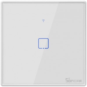 Sonoff T2EU1C-TX Single Channel Touch Light Switch Switch Wi-Fi Button White (IM190314015) (universal)