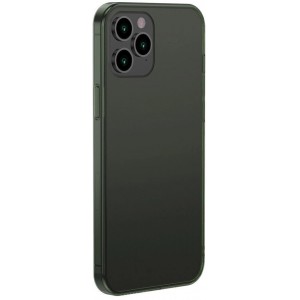 Baseus Frosted Glass Case Hard Cover with Flexible Frame iPhone 12 Pro Max Dark Green (WIAPIPH67N-WS06) (universal)