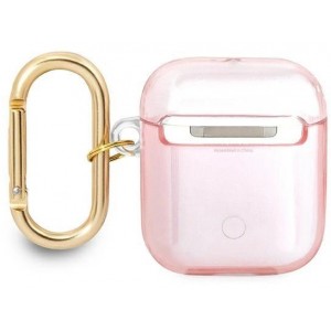 Guess GUA2HHTSP AirPods cover pink/pink Strap Collection (universal)