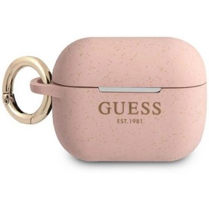 Guess GUAPSGGEP AirPods Pro cover pink/pink Silicone Glitter (universal)