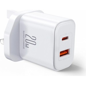Joyroom UK Joyroom FlashSeries JR-TCF05 20W USB-A USB-C charger - white (universal)