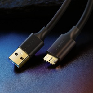 Ugreen cable USB-A 3.0 - Micro USB-B SuperSpeed 5Gb/s 1m black (US130) (universal)