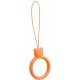 Hurtel A silicone lanyard for a phone bear ring on a finger orange (universal)