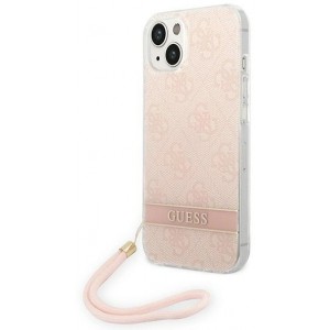 Guess GUOHCP14MH4STP iPhone 14 Plus 6.7 "pink / pink hardcase 4G Print Strap (universal)