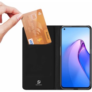 Dux Ducis Skin Pro case for Oppo Reno 8 flip cover card wallet stand black (universal)