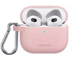 Usams Protective case for USAMS headphones for Apple AirPods 3 silicone pink/pink BH741AP03 (US-BH741)