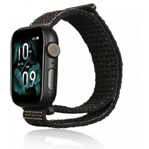 Producenttymczasowy Beline Nylon smartwatch strap for Apple Watch 38/40/41mm black/black