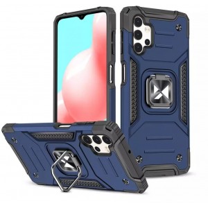 Wozinsky Ring Armor armored hybrid case magnetic holder for Samsung Galaxy A73 blue
