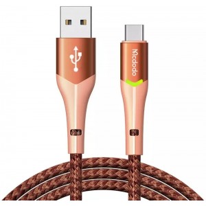 Mcdodo Magnificence CA-7962 LED USB to USB-C cable, 1m (orange)