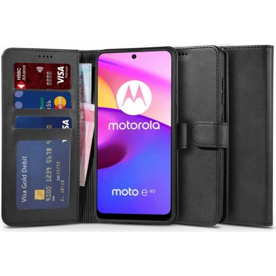 4Kom.pl Wallet flip case for Motorola Moto E20/ E40 Black