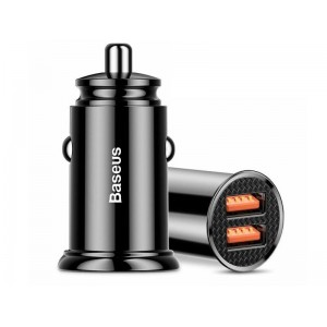 Baseus Dual Quick QC 3.0 2x USB 30W car charger black