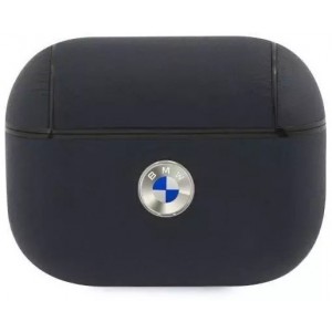BMW Earphone Protective Case for AirPods Pro cover navy blue/navy Geniune Leather Silver Logo