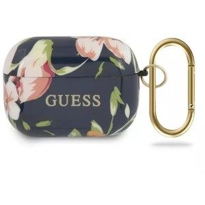 Guess Protective case for headphones Guess GUACAPTPUBKFL03 for Apple AirPods Pro cover blue/blue N.3 Flower Collection